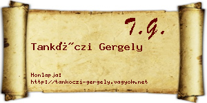 Tankóczi Gergely névjegykártya